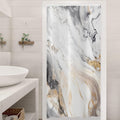 ASDCXZ Marble Shower Curtain 120x200cm Grey Gold Waterproof Polyester