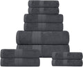 DreamNights 10-Piece Cotton Towel Bale Set – Charcoal Hotel Quality