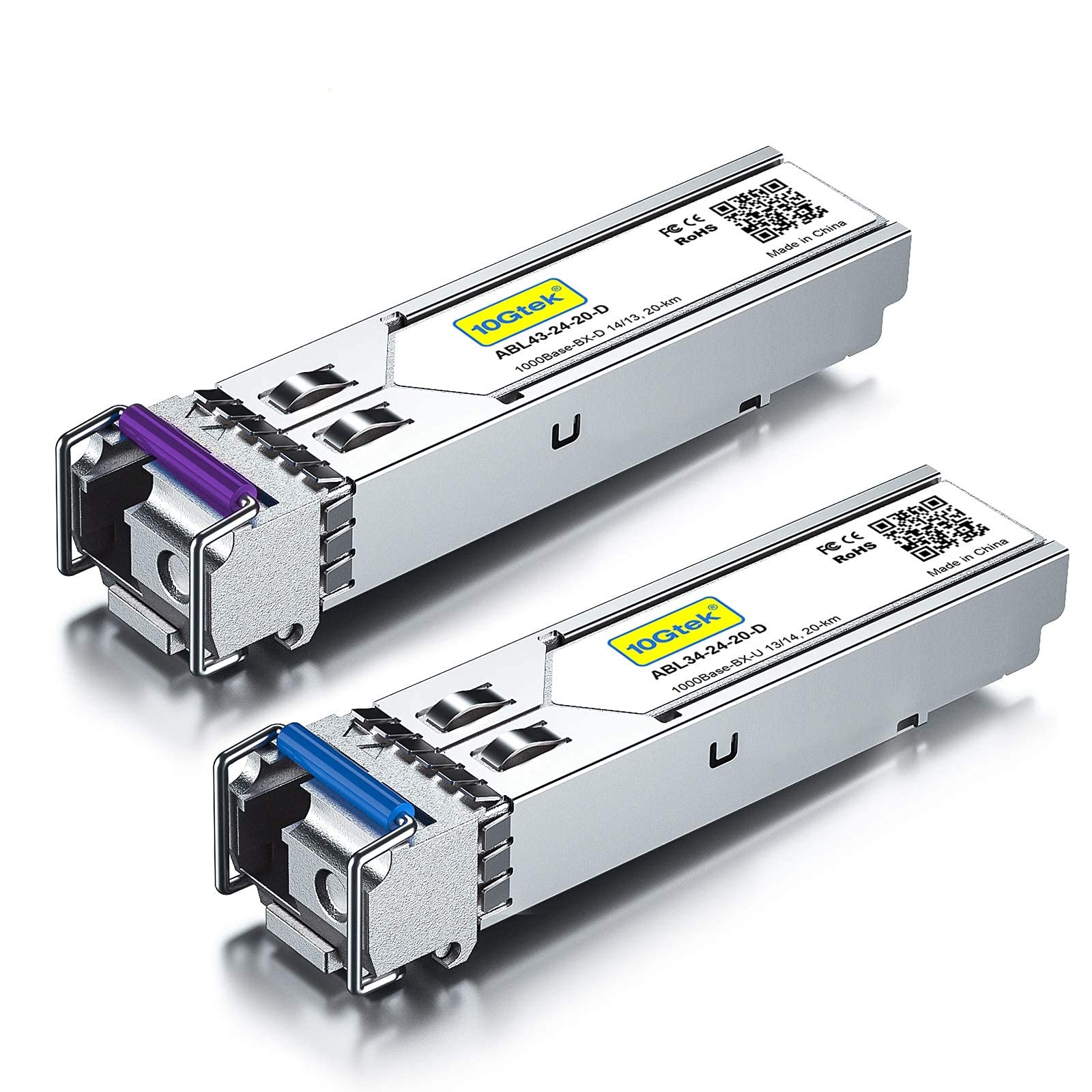 10Gtek 1.25G SFP Bidi Transceiver Pair – 1000Base-BIDI SMF 20km