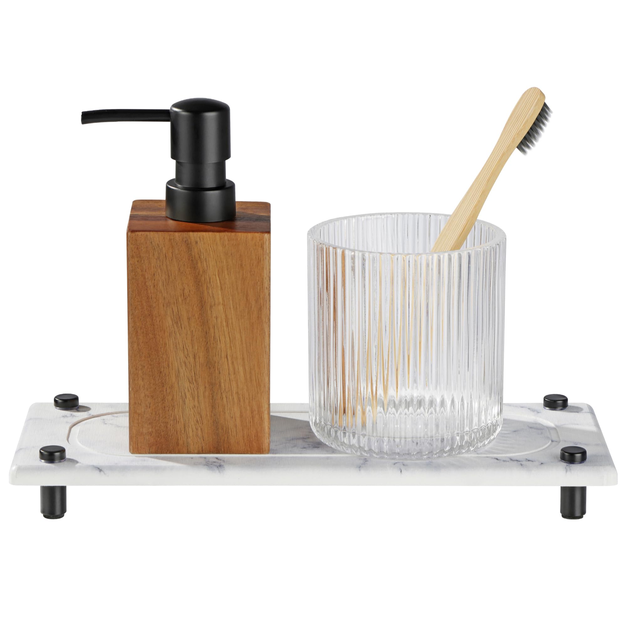 Navaris Diatomite Instant Dry Sink Organiser – Stone Kitchen Caddy, White
