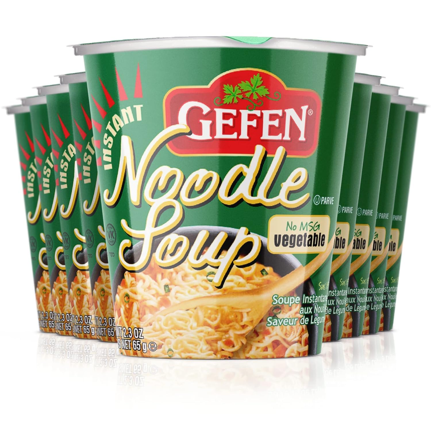 Gefen Vegetable Instant Noodle Soup – Kosher Quick Meals (12 Pack)
