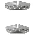 TATAY Moon Corner Shower Racks - Set of 2 Stainless Aluminium Shelves