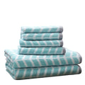 Intelligent Design Nadia 6-Piece Teal Cotton Chevron Bath Towel Set