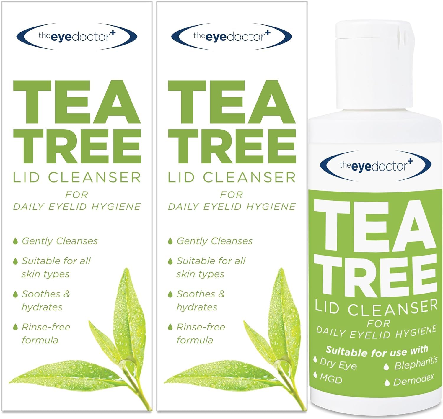 The Eye Doctor Tea Tree Lid Cleanser Twin Pack – 2x100ml for Sensitive Eyes