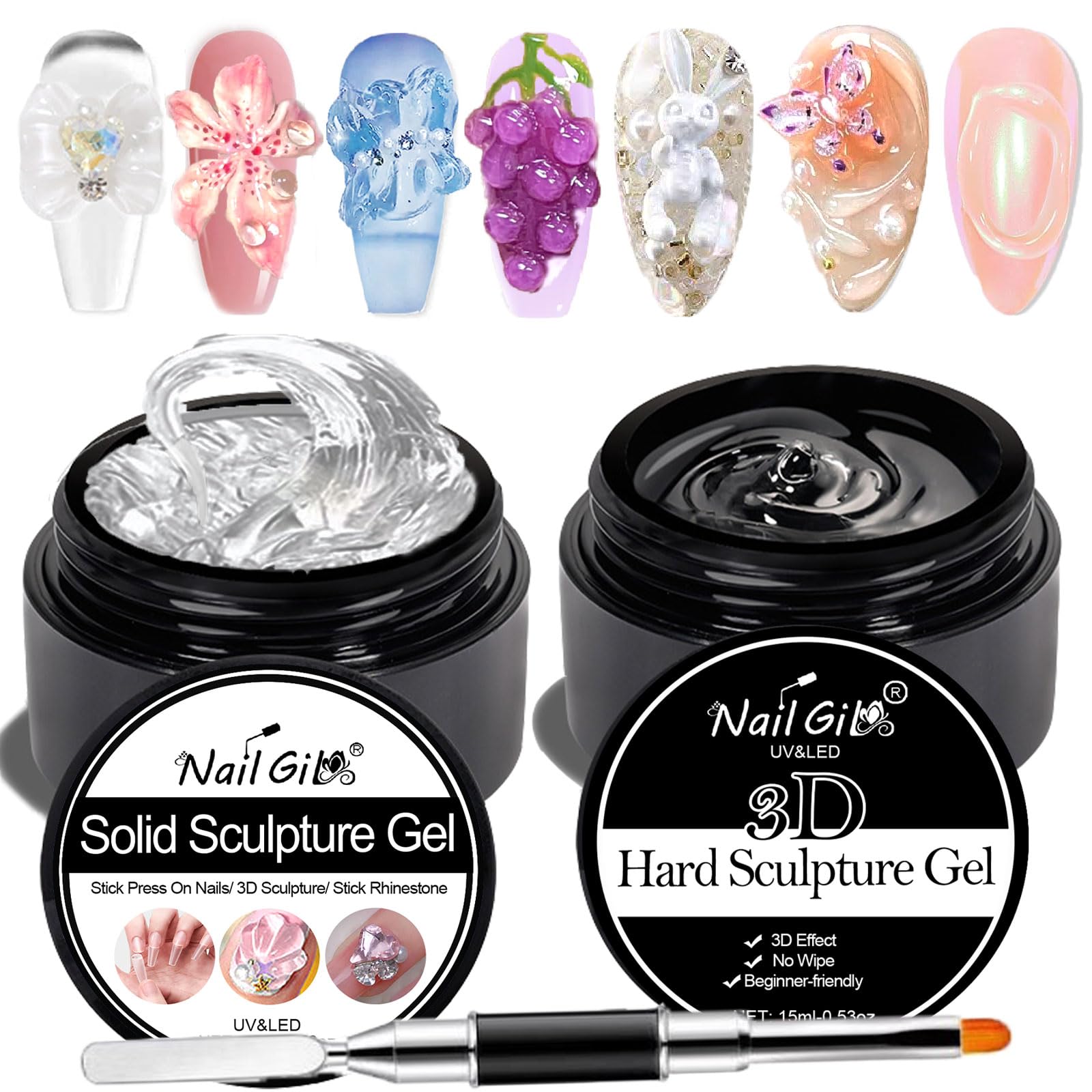 Nailgil Solid Sculpture Builder Gel for Nail Extensions and Art – 17