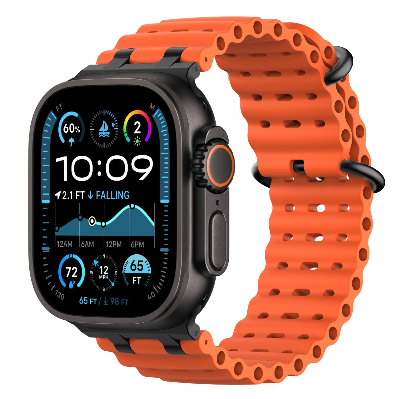 Astorgos Ocean Band for Apple Watch – Silicone Sports Strap 42-49mm