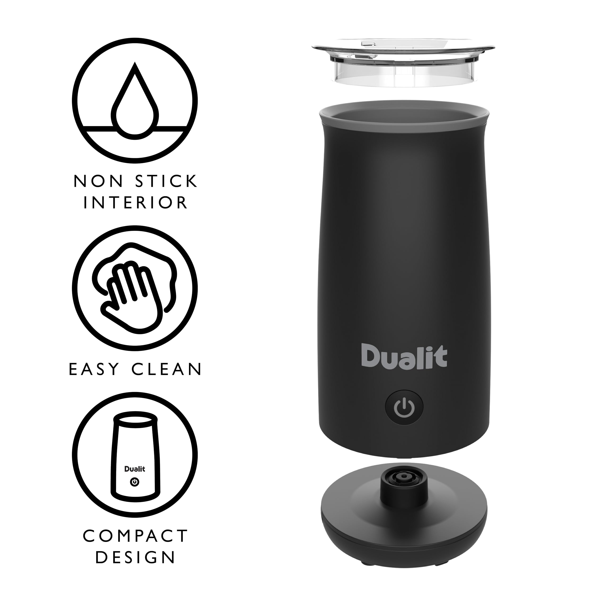 Dualit Hot Chocolate Maker & Milk Frother – 340ml Non-Stick Cordless Jug