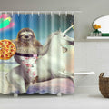 Jolof Store Funny Sloth Riding Horse Shower Curtain - 3D Print Polyester