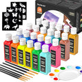Shuttle Art Permanent Fabric Paint Set - 24 Colors for Clothes & Shoes