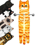 PAT JUUMG Funny Cat Hand Towel – Absorbent Hanging Bathroom Decor