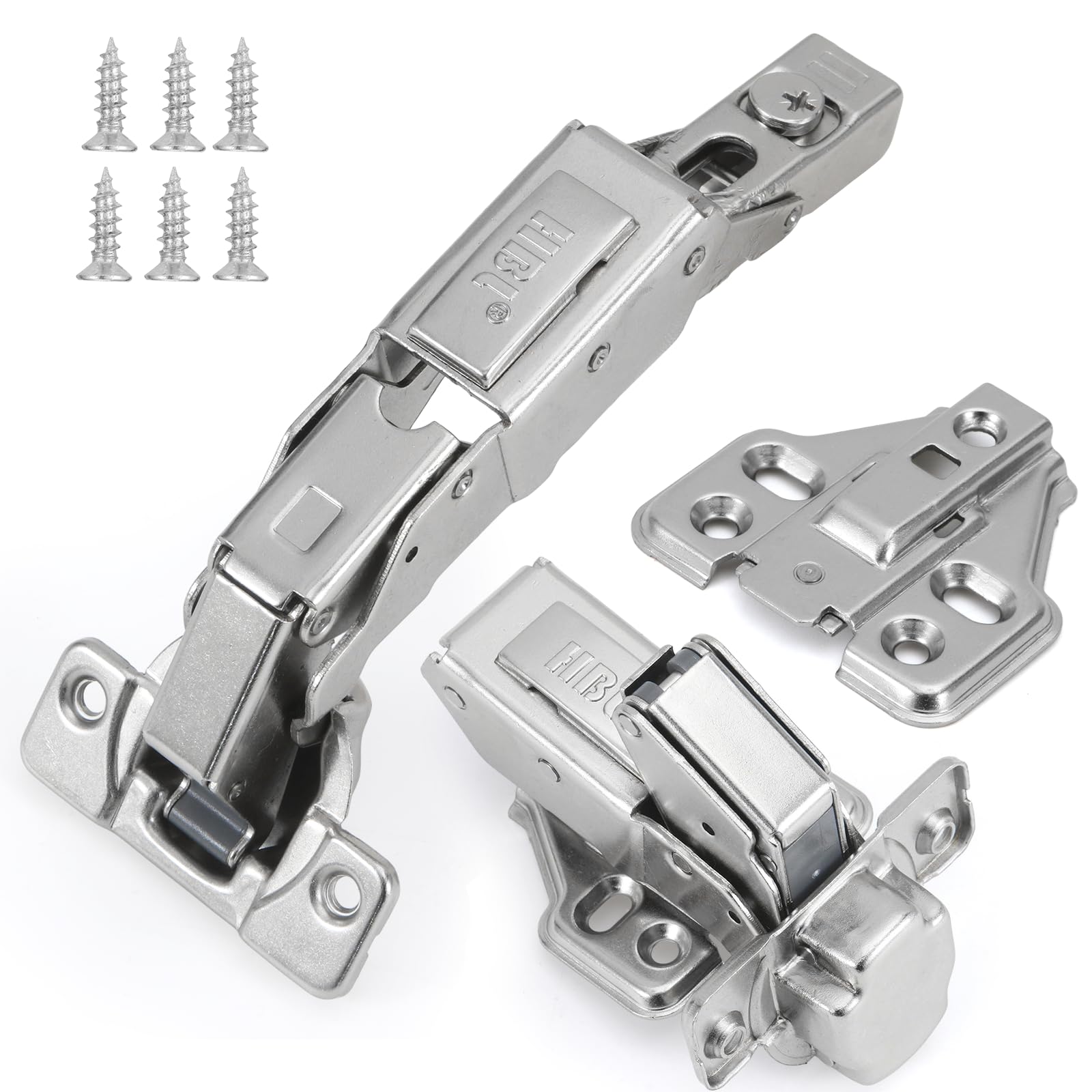 165 Degree Soft Close Cabinet Hinges, Full Overlay, 4 Pack