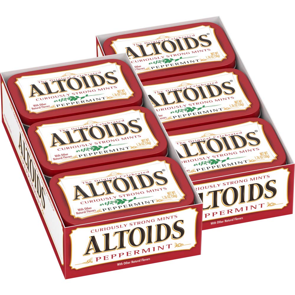 Altoids Peppermint Curiously Strong Mints - 50g Tin (Box of 12)