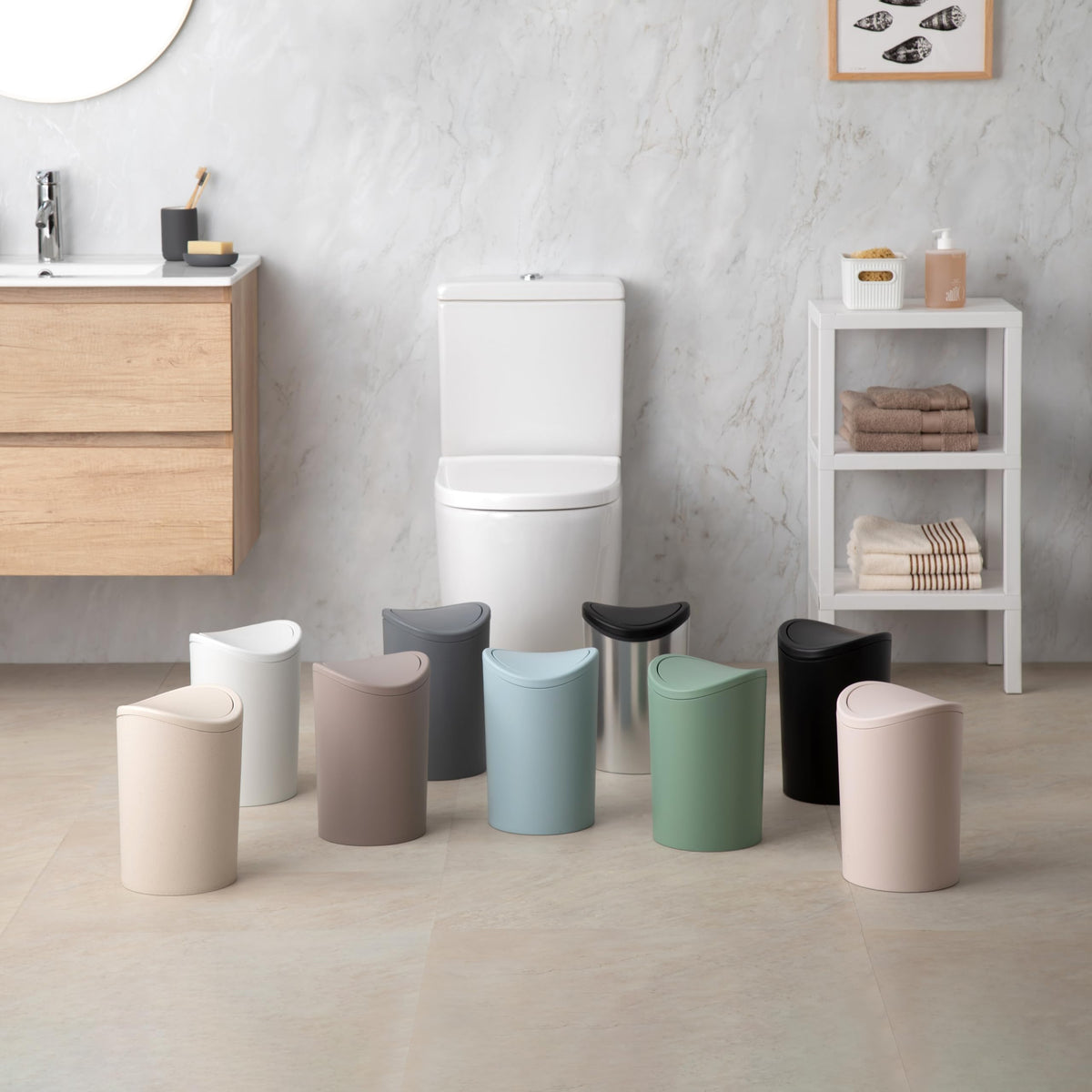 TATAY Bathroom Bin 6 L Modern Functional Design Compact and Modern Design - image 5