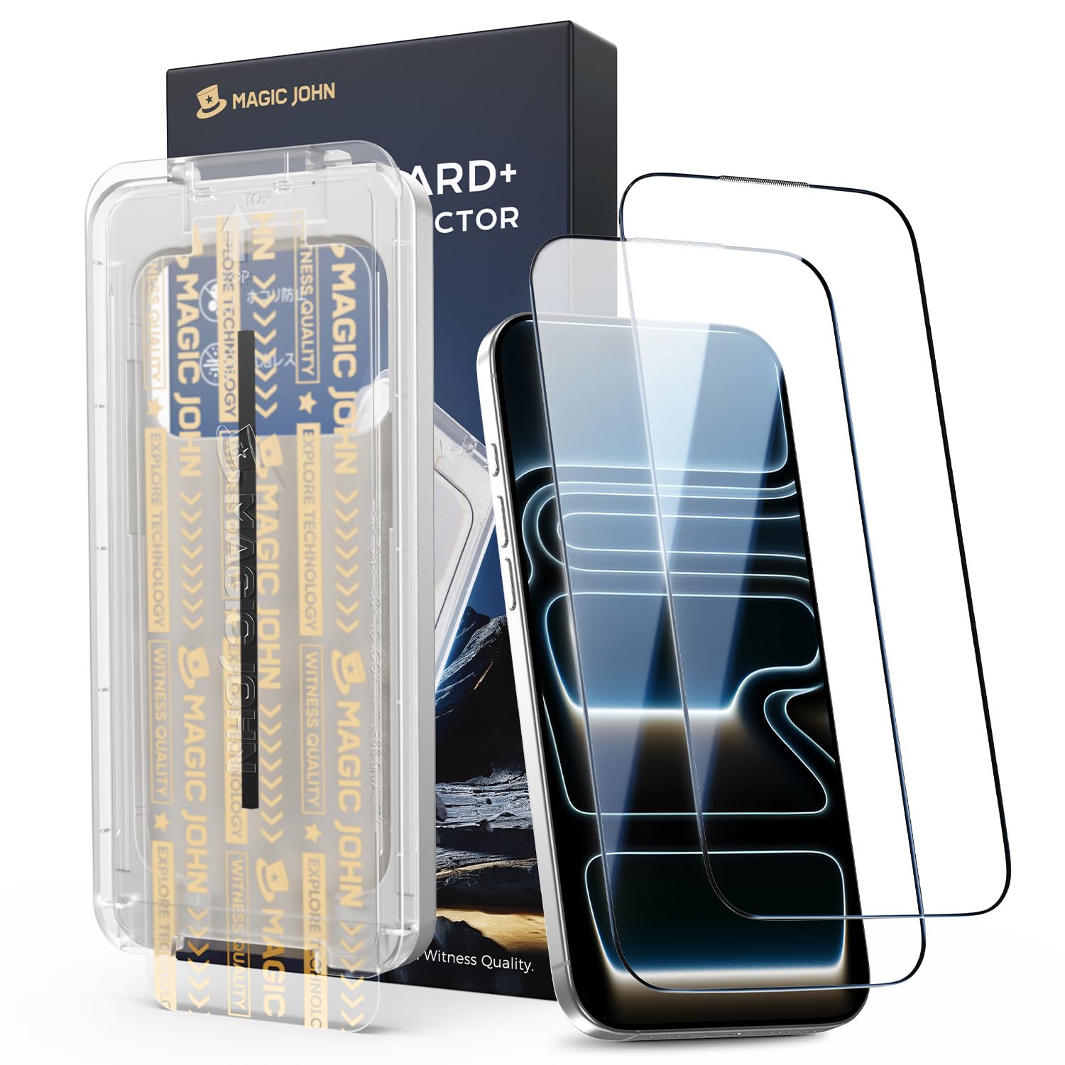 Magic John iPhone 17 Pro Screen Protector – HD Clear Tempered Glass