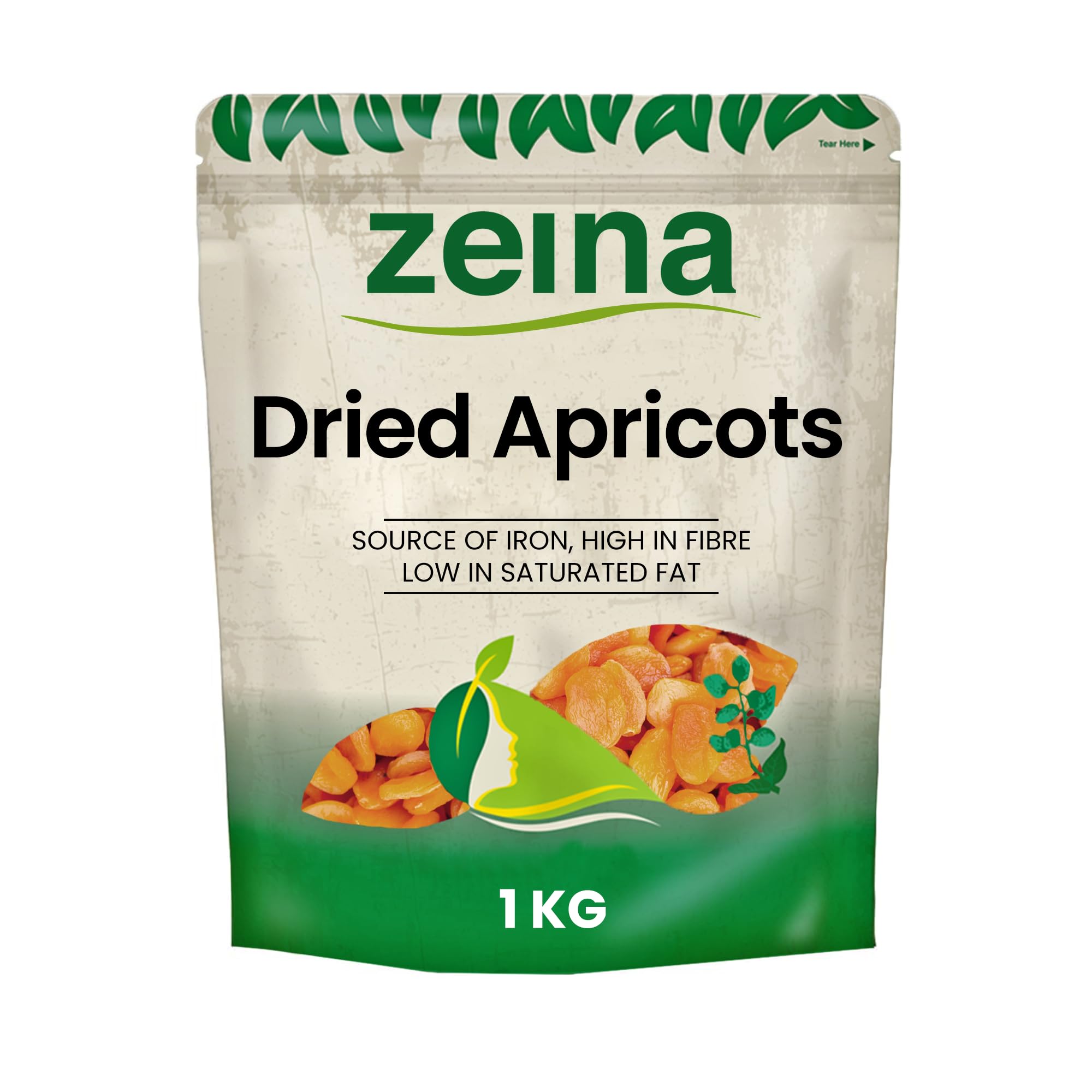 Zeina Dried Apricots (1kg) – High Fibre & Iron Rich Vegan Snack