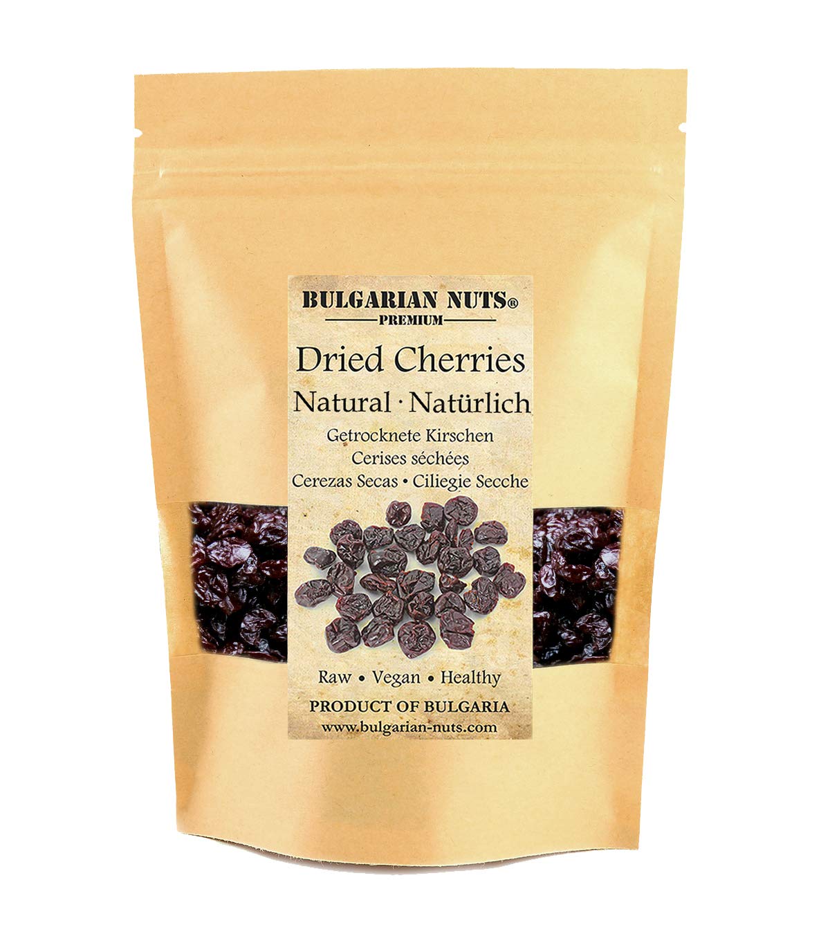Jolof Store Dried Cherries – 500g Pitted Sugar-Free Bulgarian Fruit