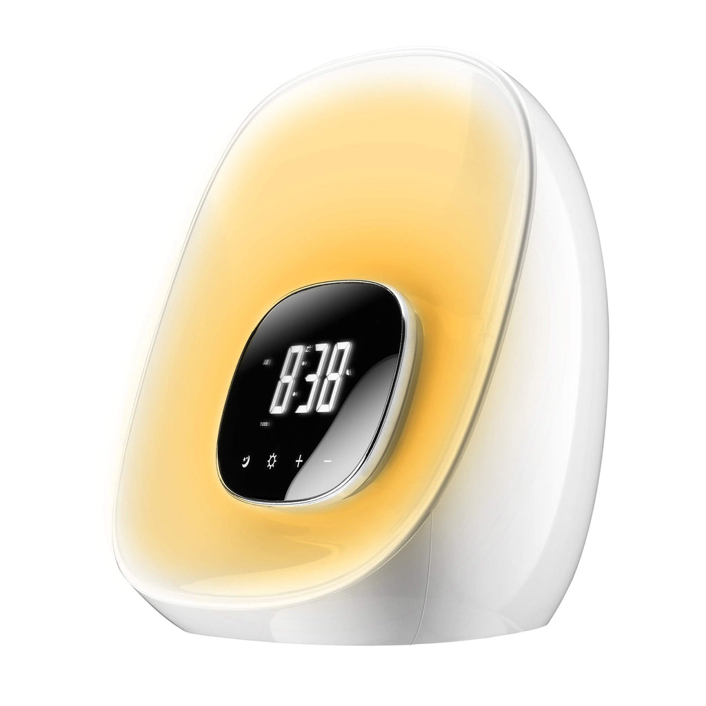 Groov-e Light Curve Sunrise Alarm Clock | FM Radio & LED Wake-Up Light