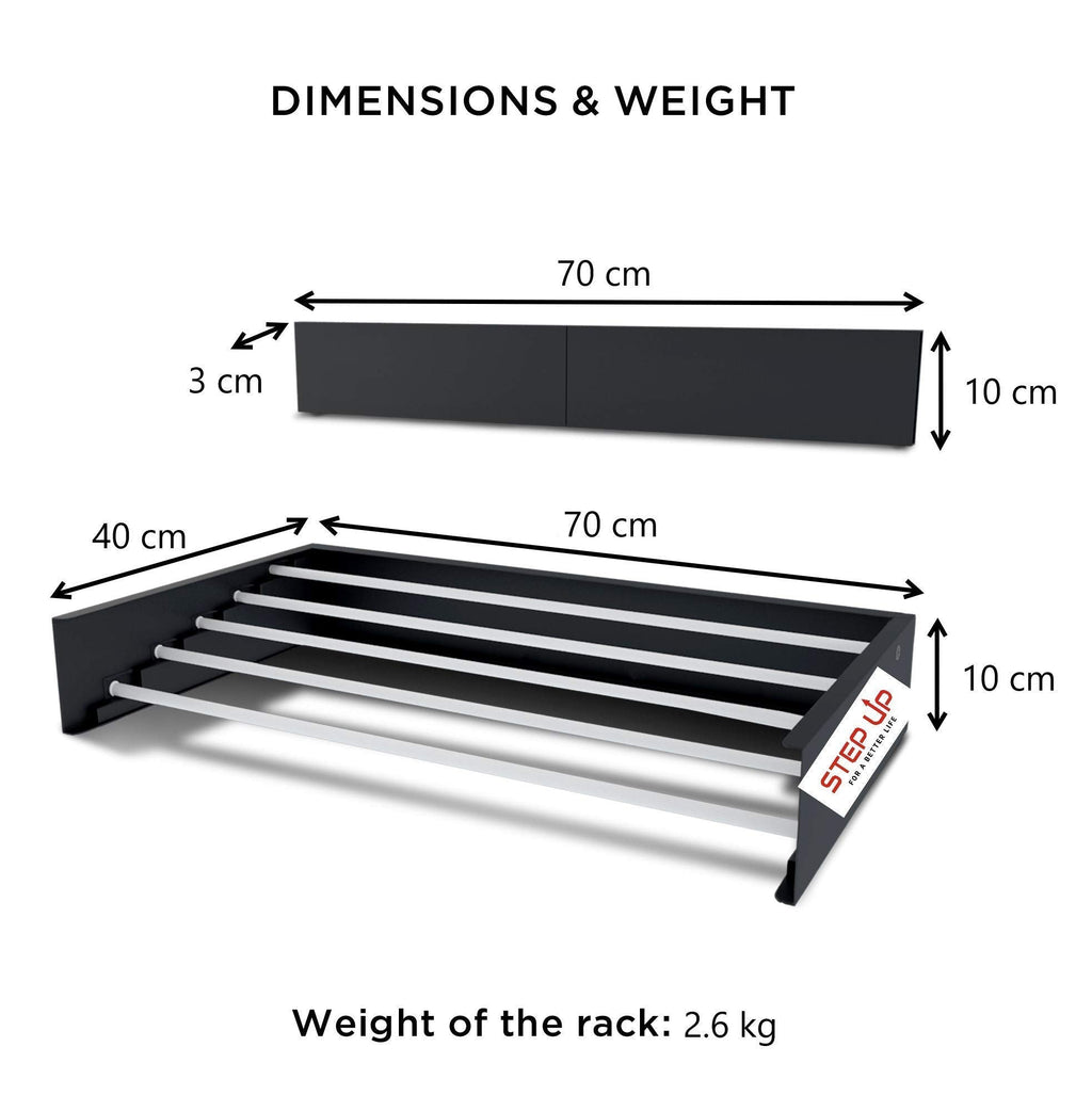 Step Up Wall Mounted Retractable Clothes Drying Rack | 70cm White – 20kg
