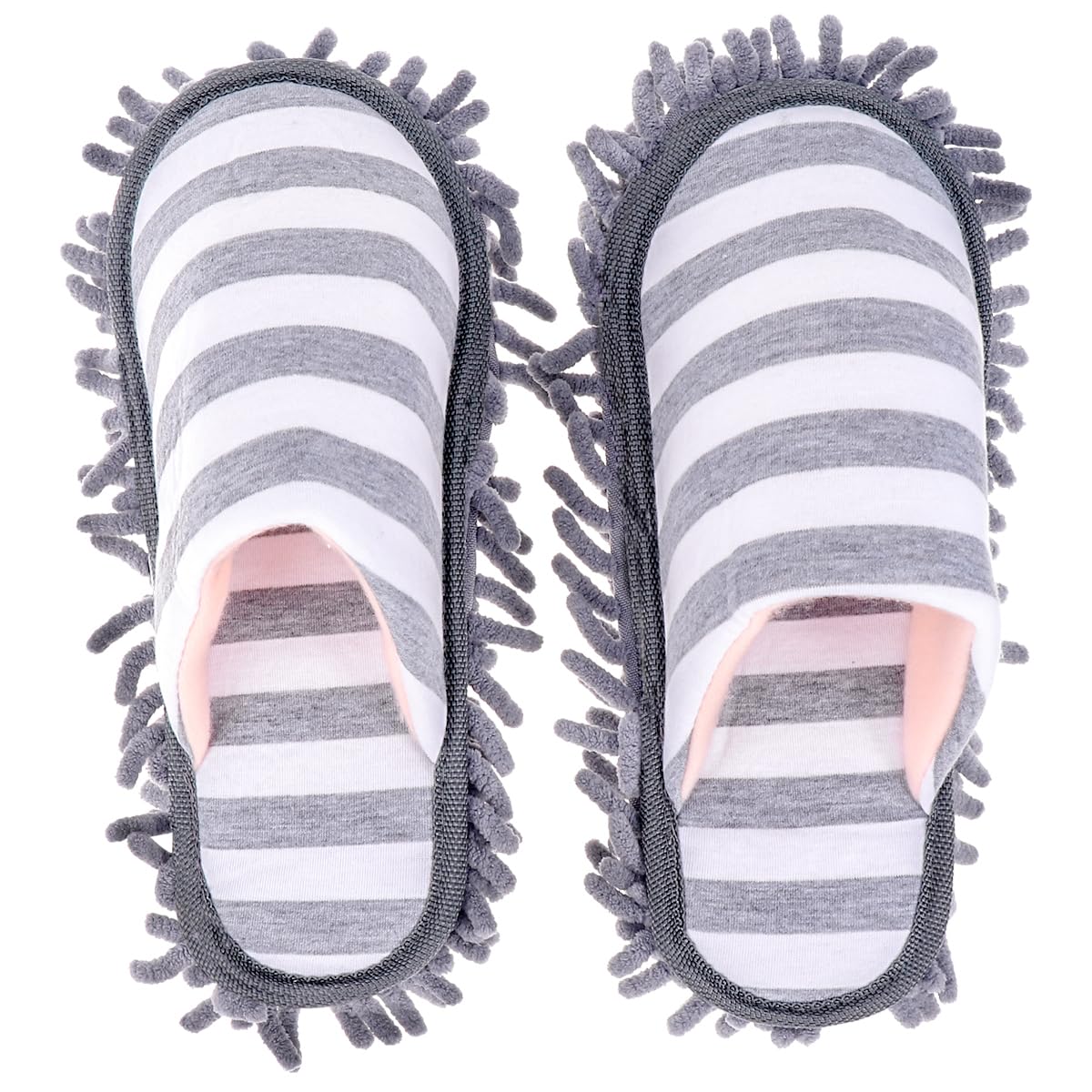Cabilock Microfiber Mop Slippers – Washable Floor Cleaning Shoes, Grey