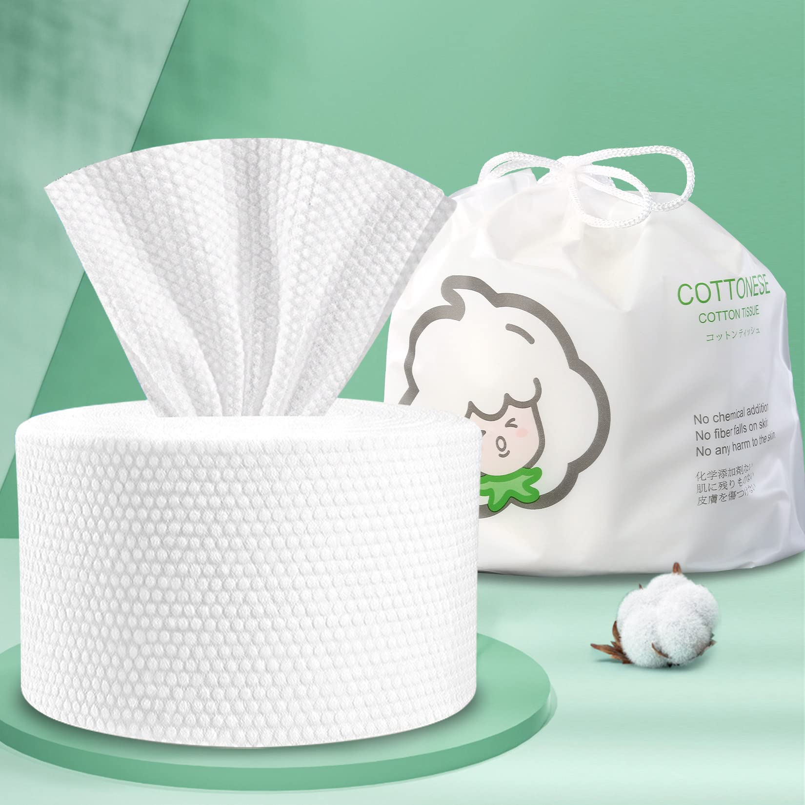 GothicBride 100% Cotton Disposable Face Towel | Soft Facial Tissue 80ct