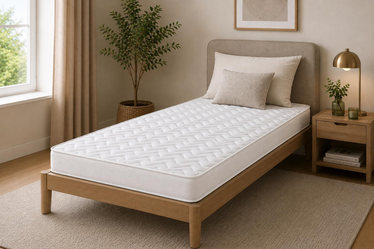 Starlight Beds White Chevron Single Hybrid Mattress - image 2