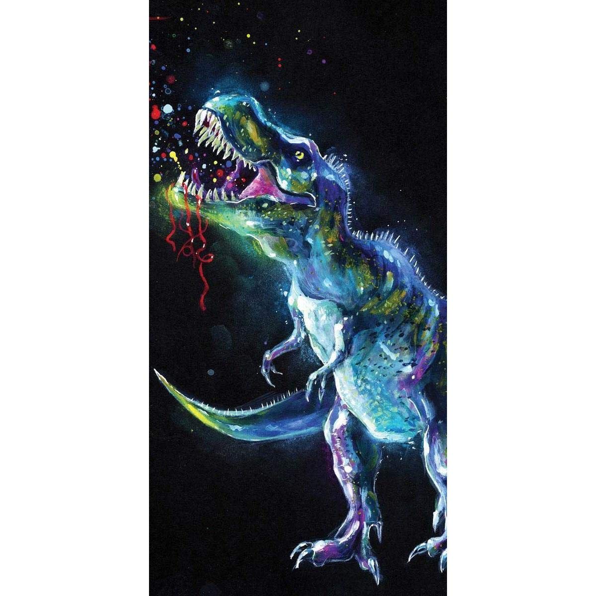 Jerry Fabrics T-Rex Dinosaur Kids Beach Towel – 100% Cotton, 70x140cm