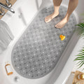 HITSLAM Oval Non-Slip Bath Mat – 68x38cm Machine Washable Shower Mat