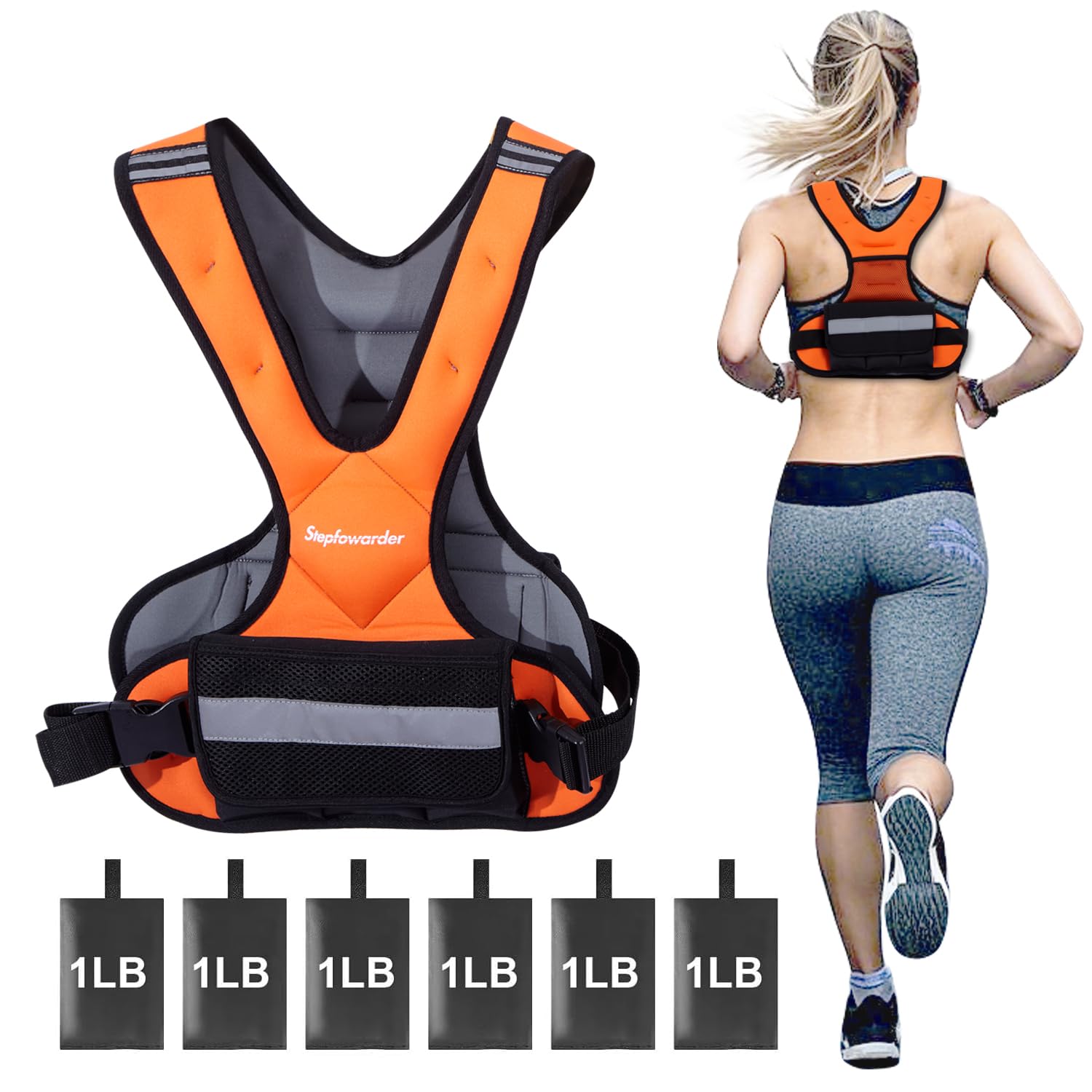 Stepfowarder Weighted Vest - 2-5kg Adjustable Neoprene Strength Vest