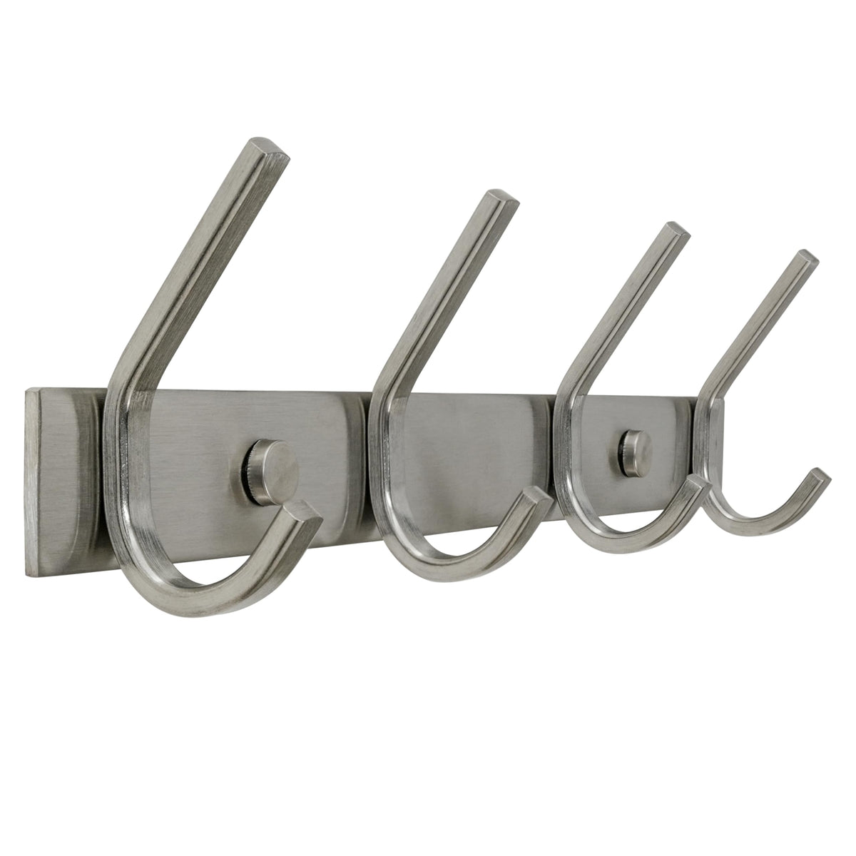 HONSKY Wall Coat Rack, 17.5cm Towel Rack, Painted Metal Wall Coat Hanger with 4 Double Hooks 8 Single Hooks,for Hanging Coat, Hat, Bag, Towel - image 1