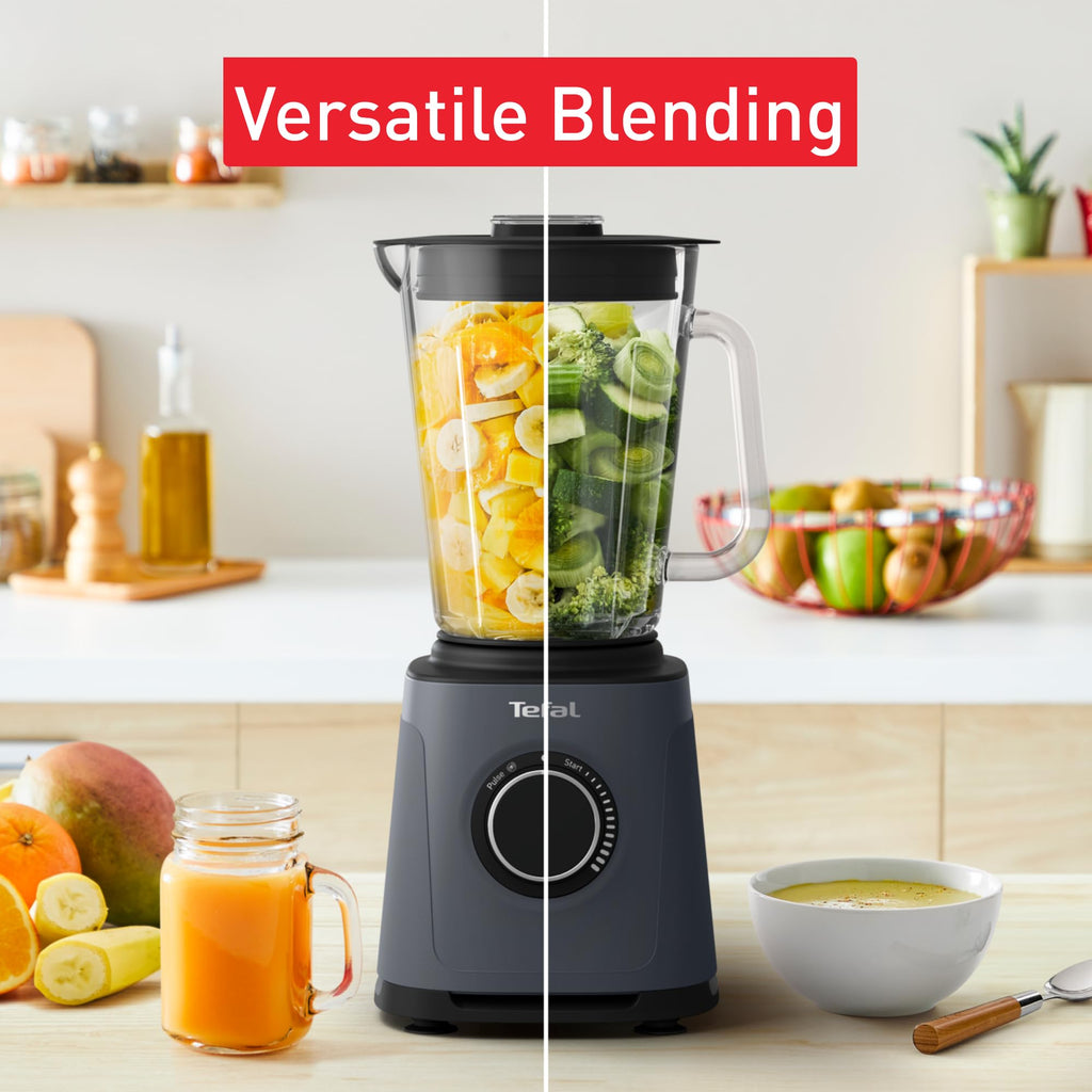 Tefal PerfectMix High-Speed Blender | 1200W 2L Glass Jar - Grey
