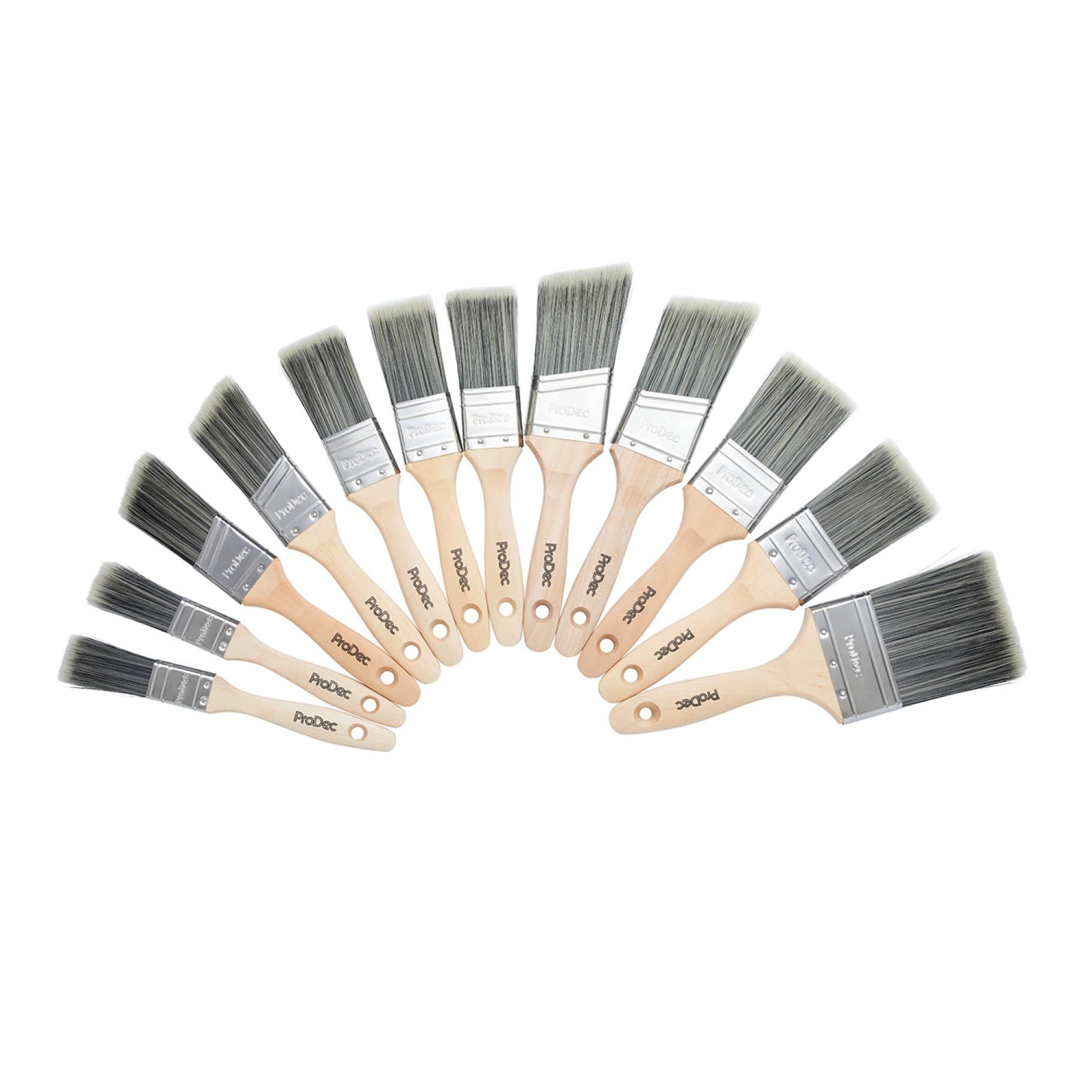ProDec 12-Piece Synthetic Paint Brush Set for Emulsion & Gloss