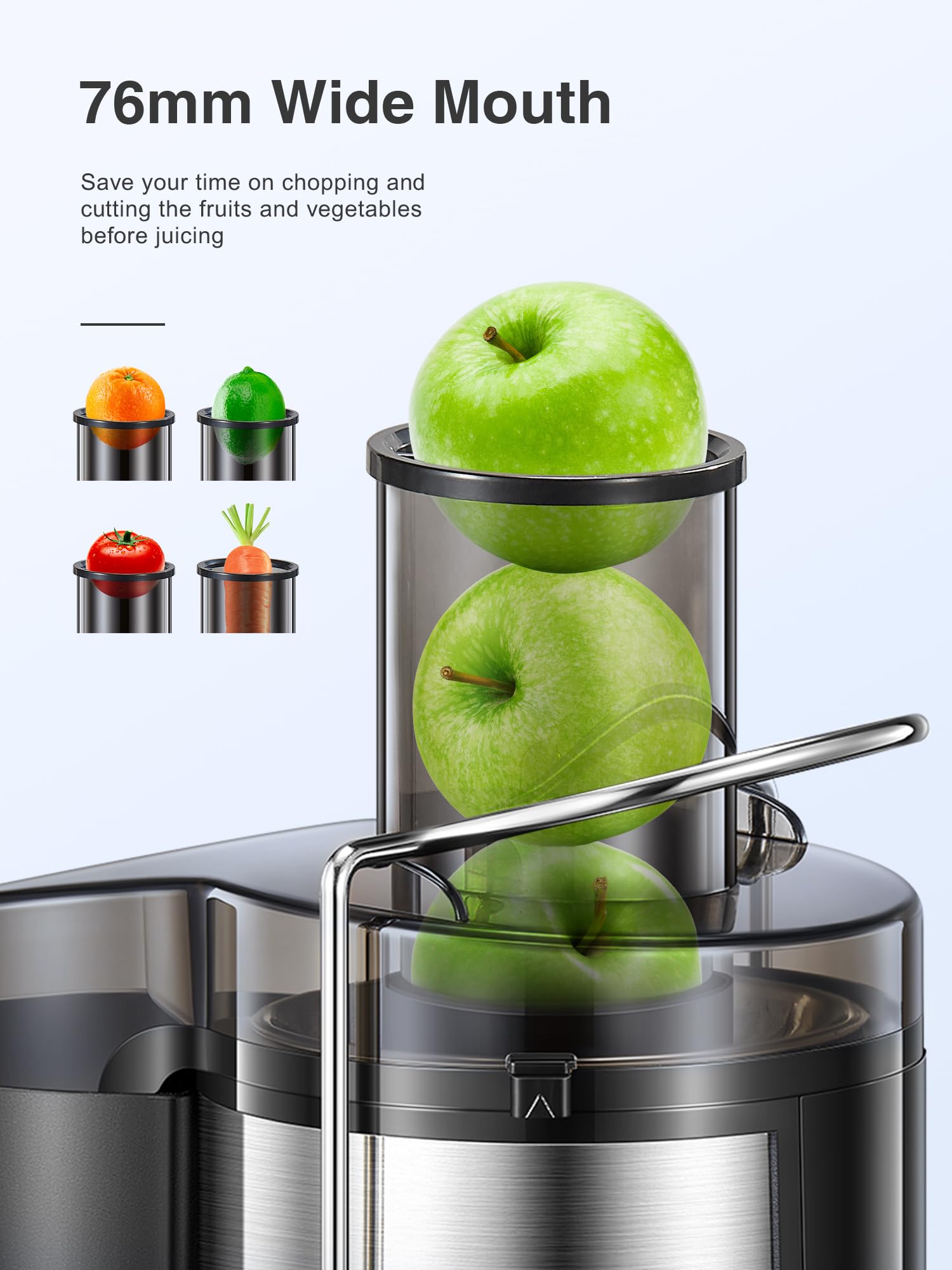 Reemix Centrifugal Juicer - 500W Wide Mouth Fruit & Vegetable Extractor