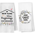 2PCS New Home Gifts Ornament Kitchen Towel House Warming Gifts White