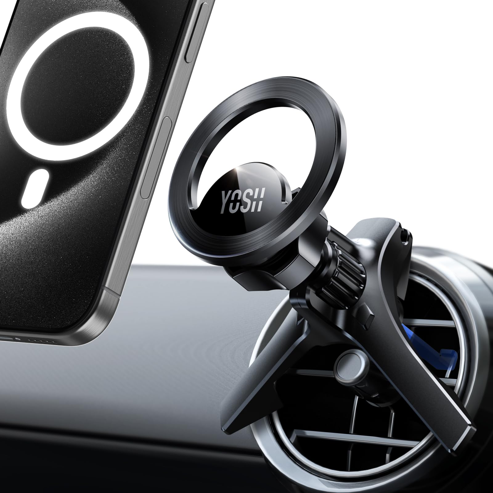 YOSH MagSafe Car Mount for Mercedes & Mini Cooper | 20xN55 Magnets
