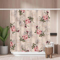 Pink Floral Shower Curtain – Mold Resistant Waterproof Polyester