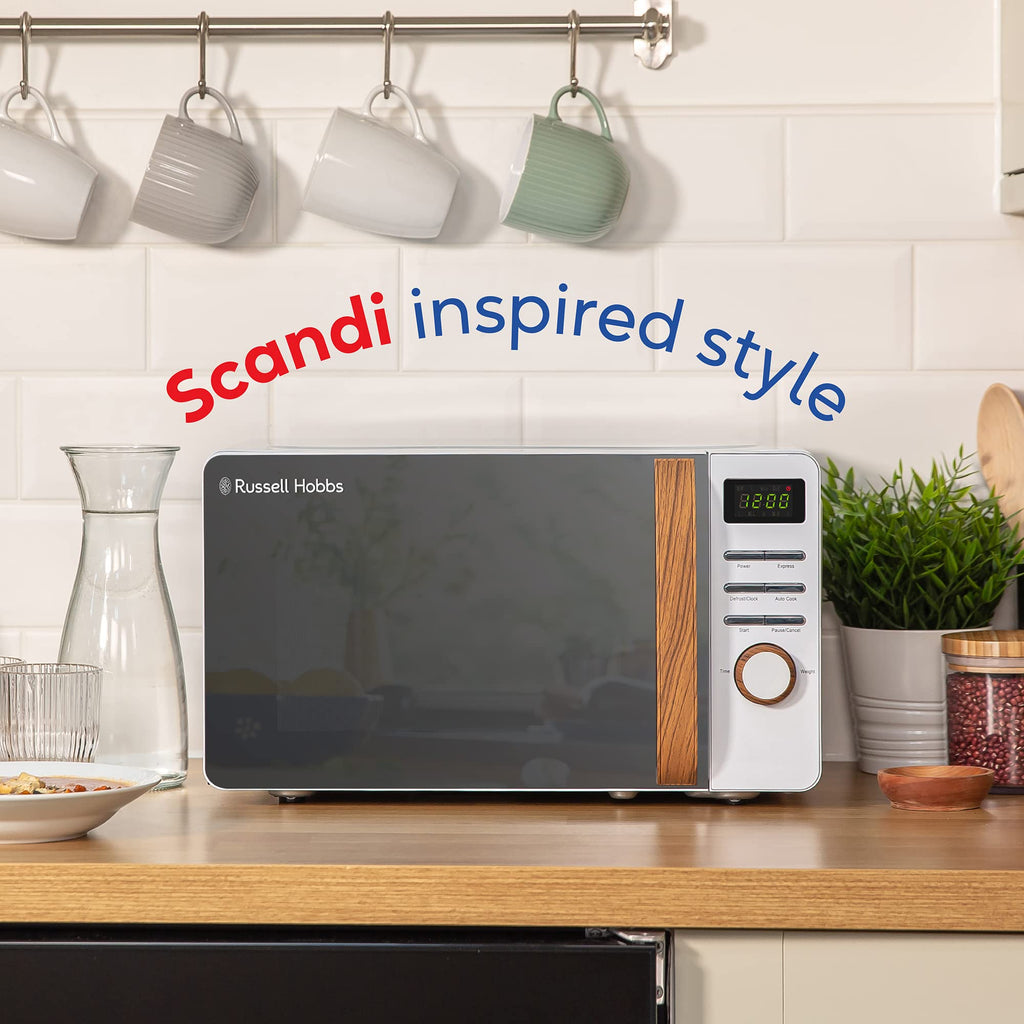 Russell Hobbs RHMD714 Scandi Digital Microwave – 17L 700W White