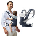 IULONEE Ergonomic Baby Carrier with Detachable Bibs – Navy Blue