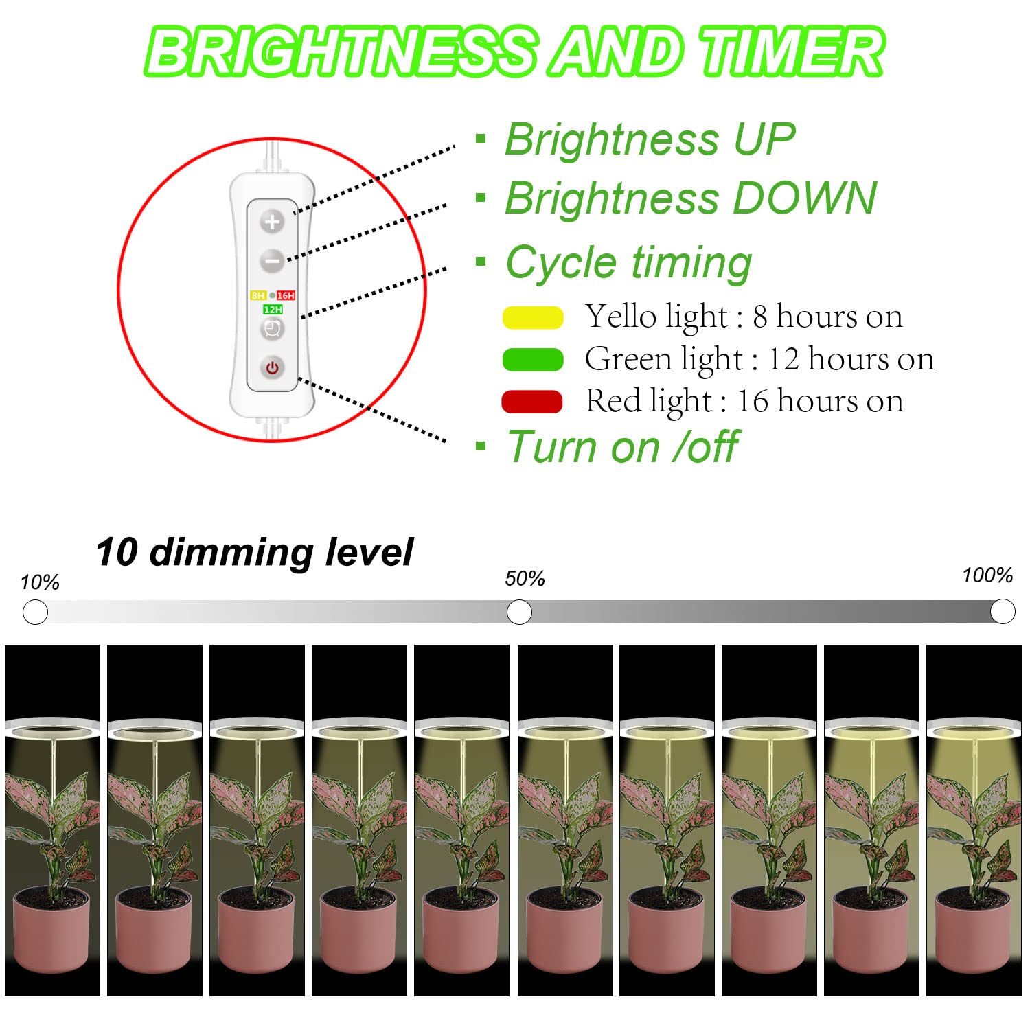 Jolof Store LED Grow Light | Full Spectrum Height Adjustable Plant Lamp