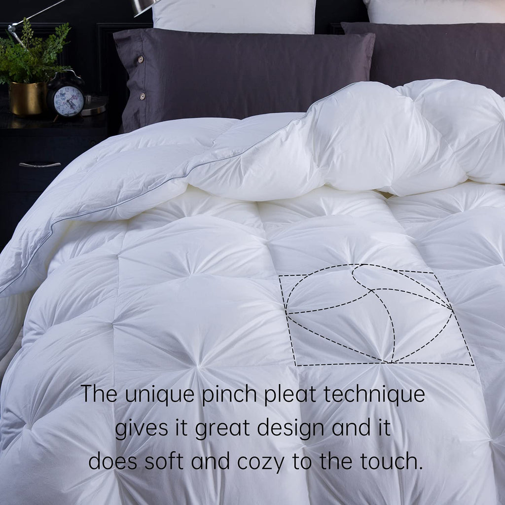 Three Geese Super King Goose Feather Down Duvet – 7.5 Tog Organic Cotton