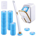 Jolof Store Disposable Toilet Brush Set | 48 Refills & Wall Mount Wand