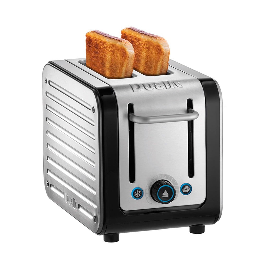 Dualit Architect 2 Slice Toaster | Brushed Stainless Steel & Black