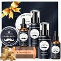 NOVTWENTY Beard Growth Kit | 7-Piece Grooming Set with Oil and Balm