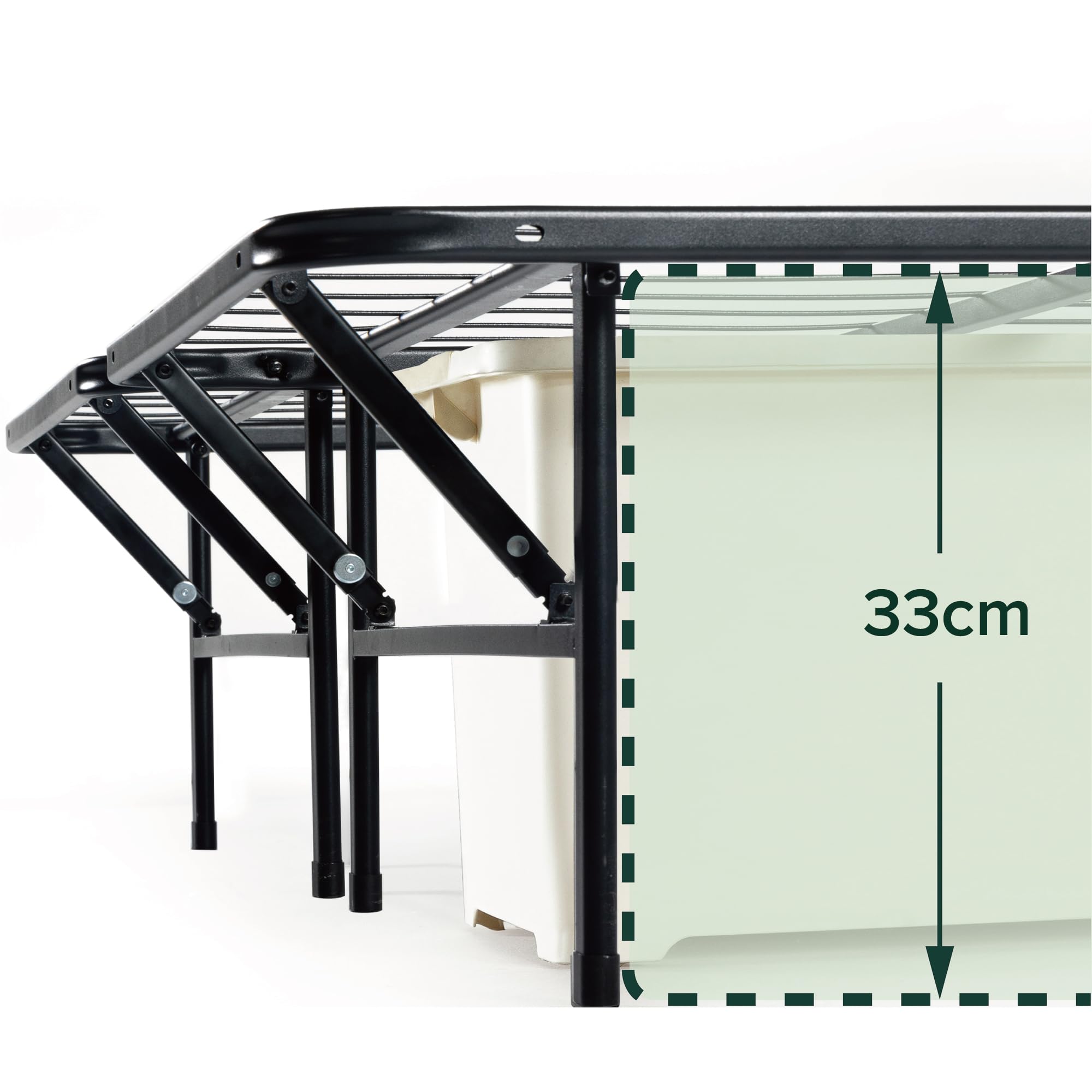 Zinus SmartBase King Size Metal Platform Bed Frame with Underbed Storage