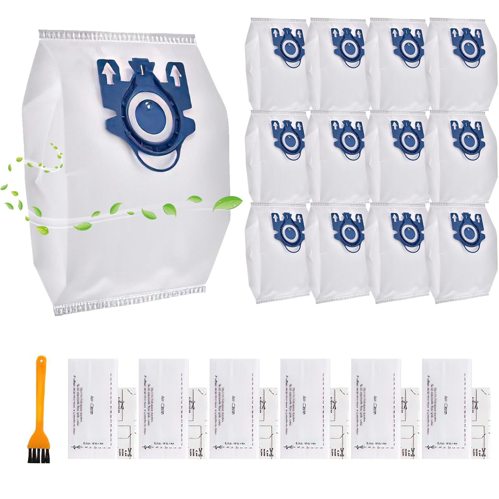 12-Pack Vacuum Bags for Miele C1 C2 C3 Series with 6 Filters