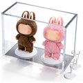 Mcbazel Premium Thick Acrylic Display Case Compatible with Labubu Doll, 92% UV Protection & Dustproof, Magnetic Display Box for POP MART Labubu
