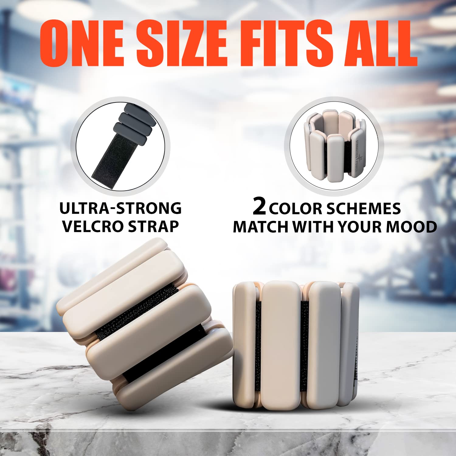 Neoprene Ankle and Wrist Weights | 0.5kg Reflective Set