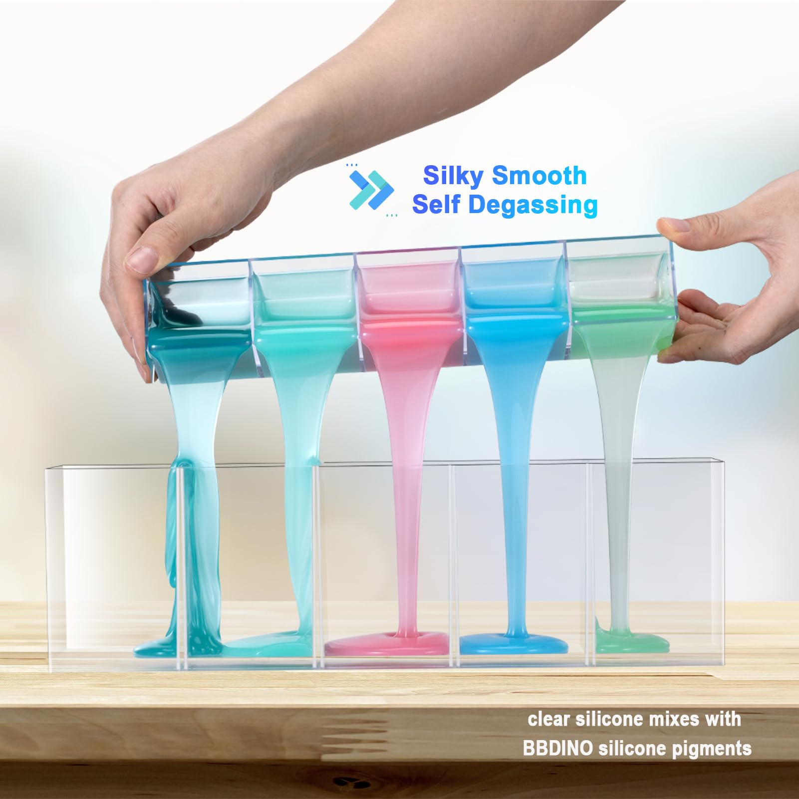 BBDINO Silicone Mold Making Kit | 30A Translucent Liquid Rubber | 4.4 lbs