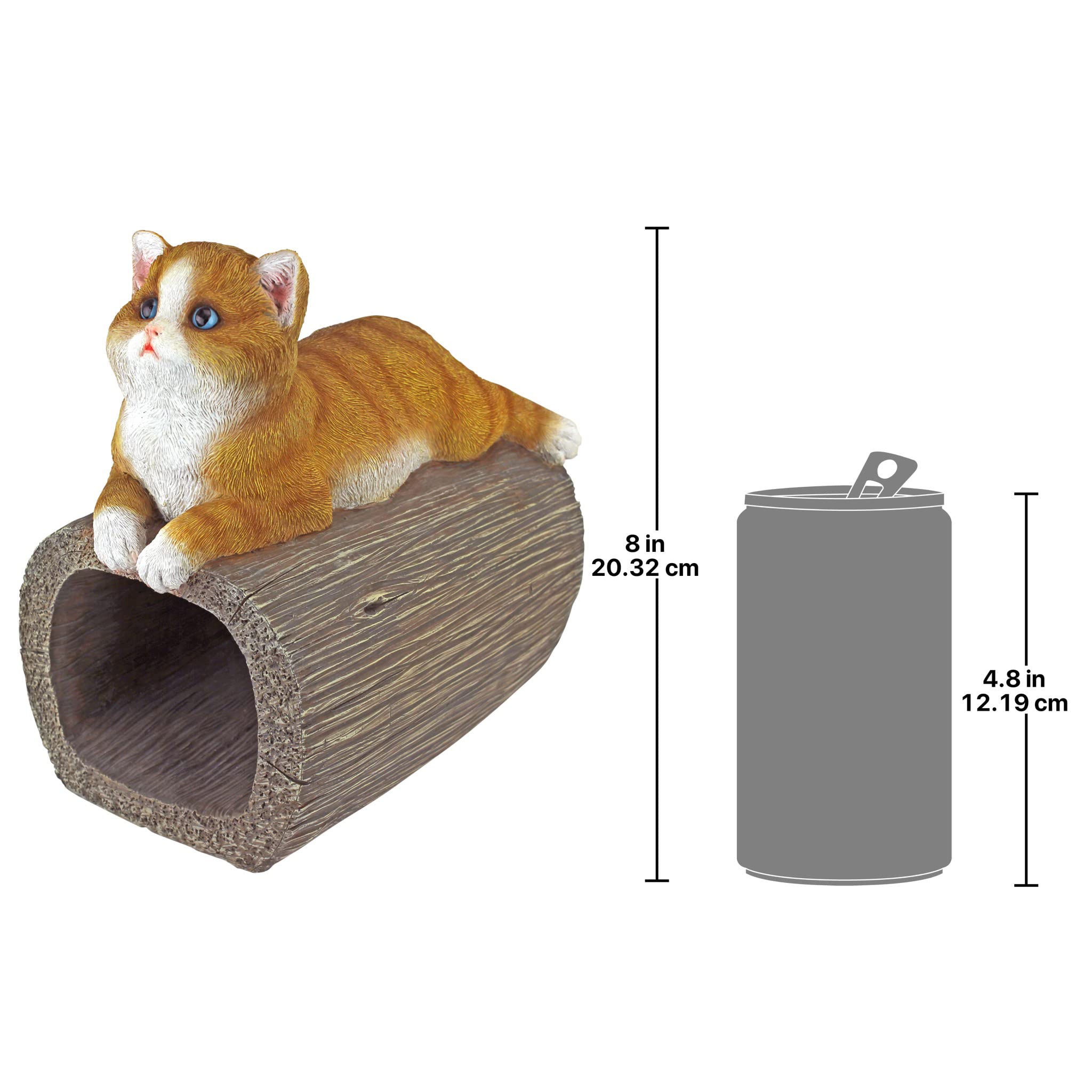 Design Toscano Kitty Cat Gutter Guardian Downspout Statue – Resin Garden Art