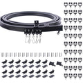 KJLEEN 5M Bendable Ceiling Curtain Track | Heavy Duty Flexible Rail - Black