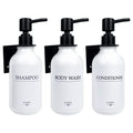 Shower Shampoo Dispenser - 3 Pack No-Drill Wall Mount, 500ml